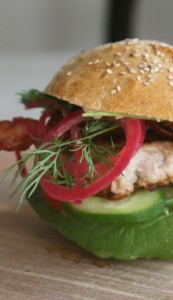 opskrift på kyllingeburger