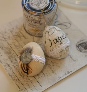 Påskeæg, Mal med kalkmaling på æg