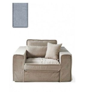 Lænestol – Metropolis Love Seat, washed cotton, Ice blue BESTILLINGSVARER