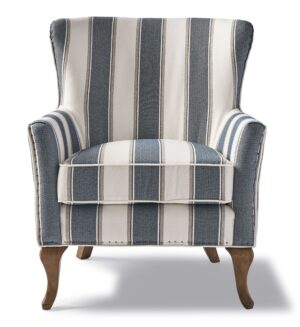 Lænestol - Cavendish Armchair, blue stripe BESTILLINGSVARER