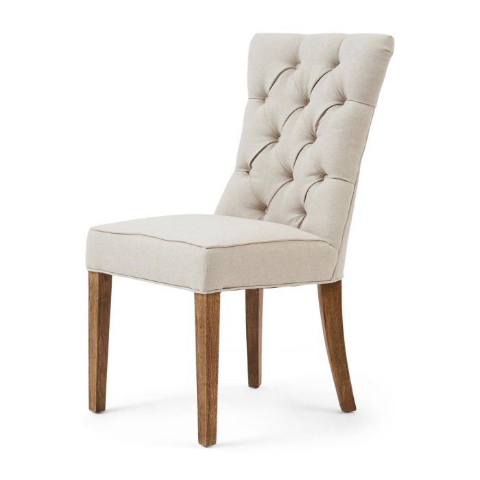 Billede af Spisebordsstol - Balmoral Dining Chair, oxford weave, flanders flax- BESTILLINGSVARER