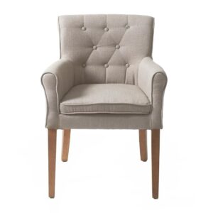 Spisebordsstol - La Scala Dining Armchair, Linen flax BESTILLINGSVARER