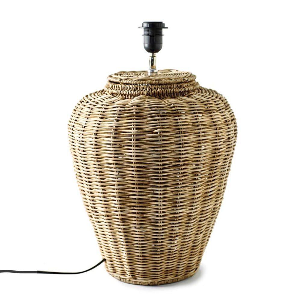 Lampefod i rattan Rustic Rattan Grand Lobby Lamp Base L