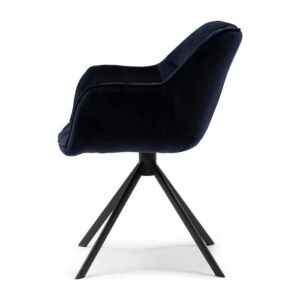 Spisebordsstol - Carnaby Dining Armchair, velvet III, indigo Bestillingsvarer