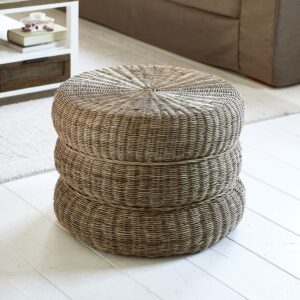 Puf - Rustic Rattan Macaron Footstool BESTILLINGSVARER