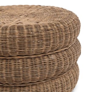 Puf - Rustic Rattan Macaron Footstool BESTILLINGSVARER