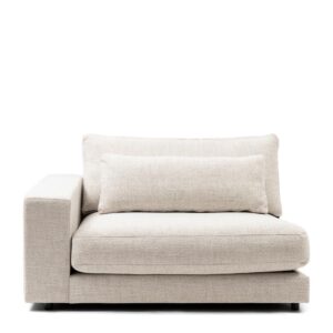 Modulsofa - Stephen Corner Arm Left, rich tweed, antique white