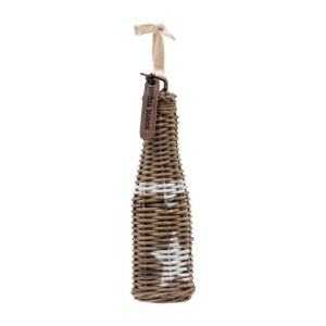 Champagne pynt - Rustic Rattan Bottle Ornament