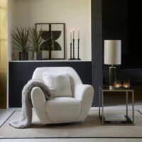 Lænestol - The Jill Swivel Chair, bouclé, white sand BESTILLINGSVARER