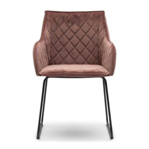 Spisebordsstol - Frisco Drive Dining Armchair, velvet III, rose stain - Bestillingsvare