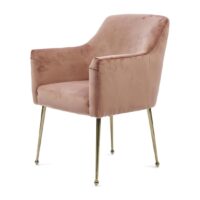 Spisebordsstol - The Smith Dining Armchair, velvet III, rose stain - Bestillingsvare