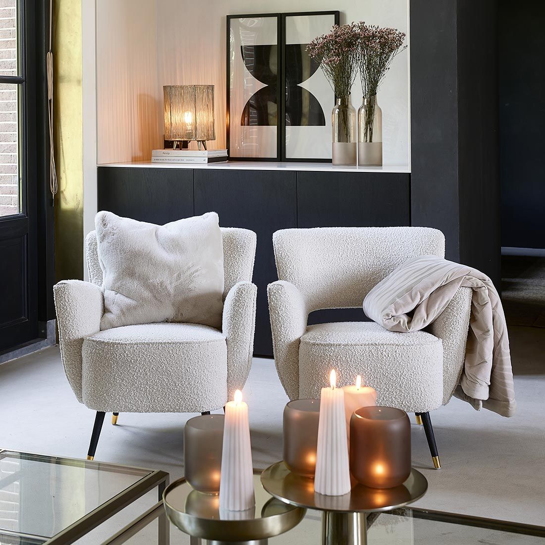 Lænestol - Laurel Armchair, bouclé, white sand - Bestillingsvare Lænestol - Laurel Armchair, bouclé, white sand - Bestillingsvare