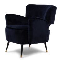 Lænestol - Laurel Armchair, velvet III, indigo BESTILLINGSVARER