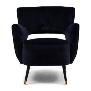 Lænestol - Laurel Armchair, velvet III, indigo BESTILLINGSVARER