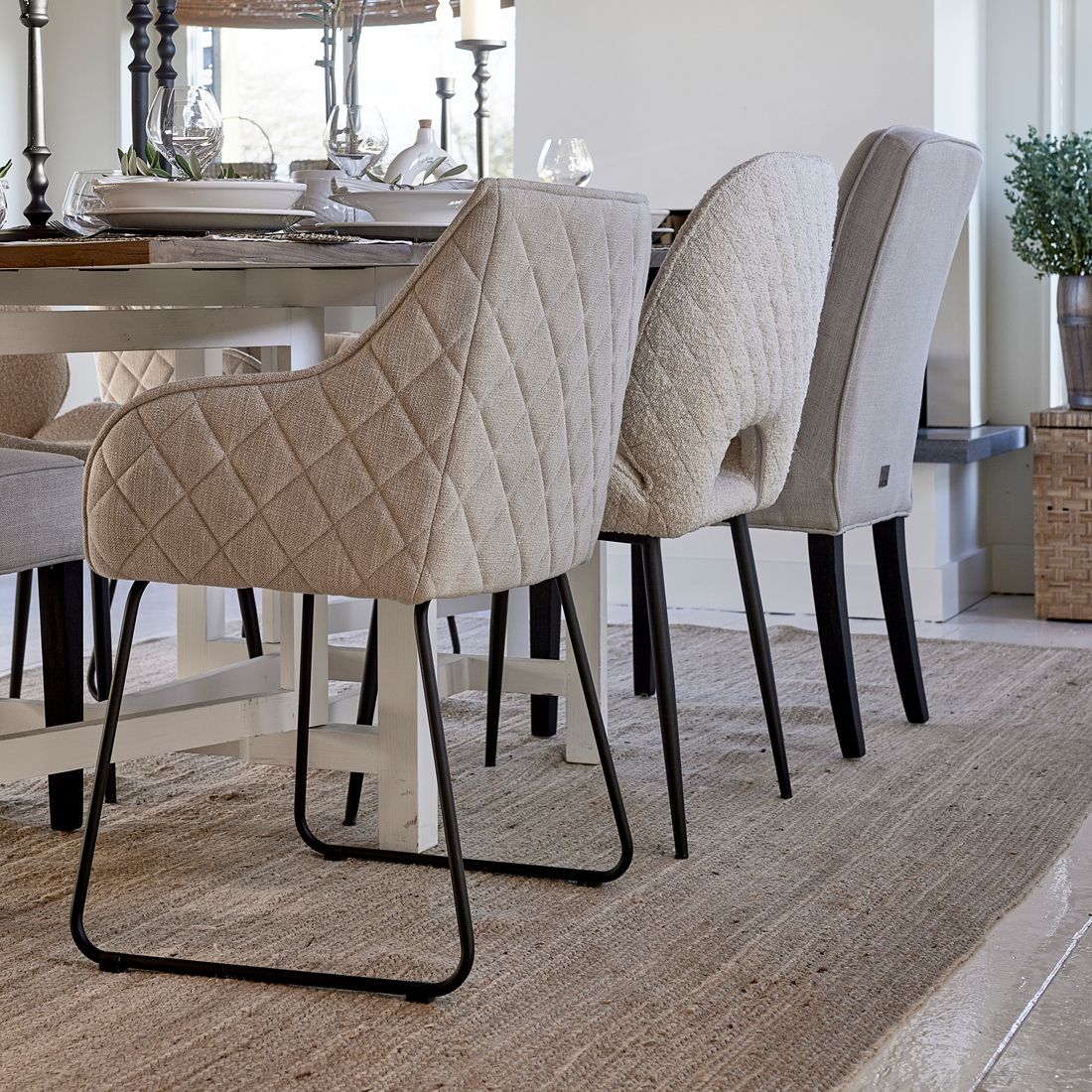 Spisebordsstol - The Jade Dining Chair, mouliné linen, fabulous flax - Bestillingsvare Spisebordsstol - The Jade Dining Chair, mouliné linen, fabulous flax - Bestillingsvare