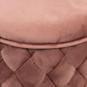 Fodskammel - Athens Stool, velvet III, rosé stain - Bestillingsvare