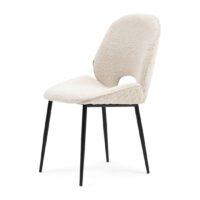 Spisestol - Mr. Beekman Dining Chair, bouclé, white sand