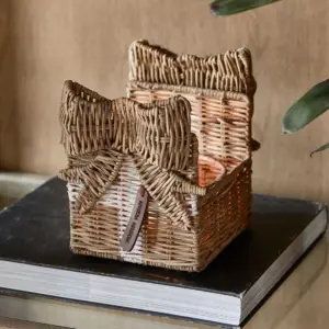 Lysestage - Votive Rustic Rattan Désir