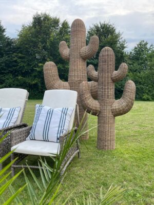 Statue Rustic Rattan Kaktus, S