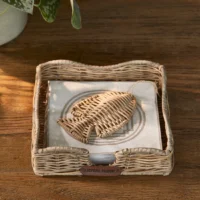 Servietholder - Napkin holder Rustic Rattan Fish