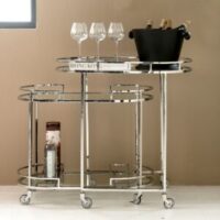 Barbord - Crosby Street Bar Cart S/2 - GLASPLADE MANGLER TIL STOR BORD