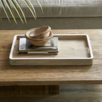 Træbakke m. håndtag - Tray Macumba, 60x40