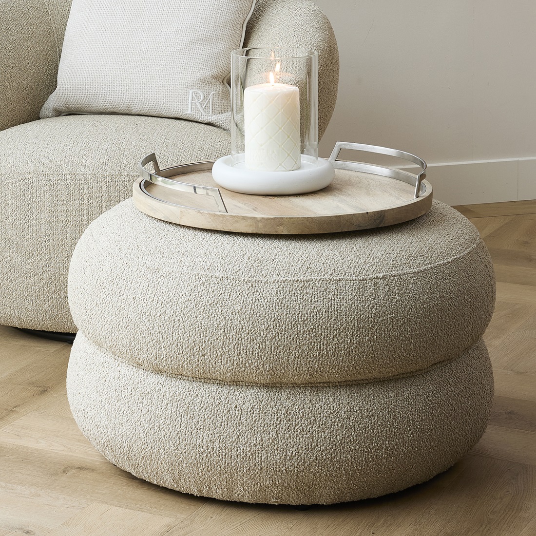 Puf - San Remo Stool D70 Natural Grey BESTILLINGSVARER Puf - San Remo Stool D70 Natural Grey BESTILLINGSVARER