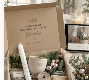 Kalenderdekoration Box - Lav din egen smukke kalenderdekoration hjemmefra