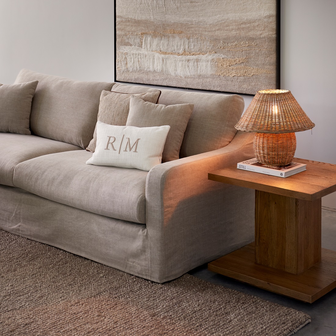 Rattan lampe - Rustic Rattan Ames Table Lamp Rattan lampe - Rustic Rattan Ames Table Lamp